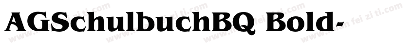 AGSchulbuchBQ Bold字体转换